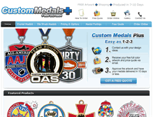 Tablet Screenshot of custommedalsplus.com